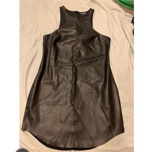 Express Black Faux Leather Dress